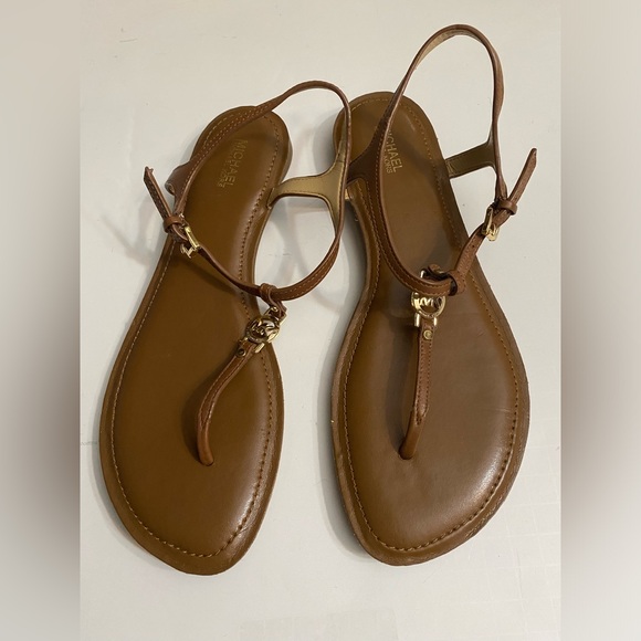 Michael Kors Thong T- Strap Flats Sandals women’s size 9M, Brown - Picture 2 of 15